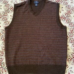 Dockers Men's V-Neck Brown Sweater Vest